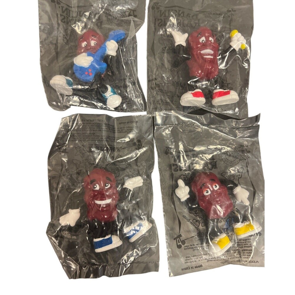 California Raisins Toy Figures Unisex OS Purple New Vintage Dancin Raisins Set 4